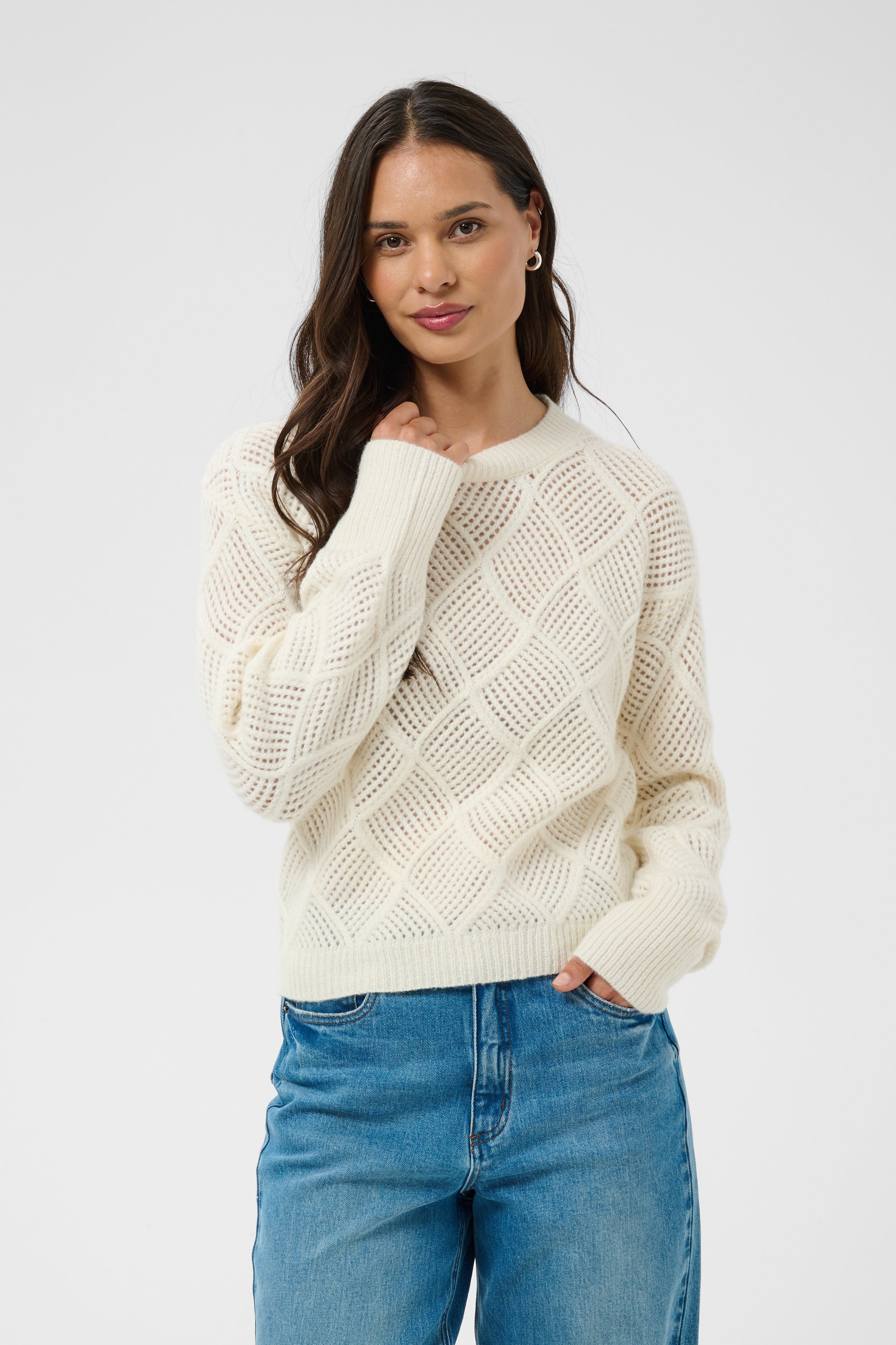 KAgeorgia Knit Pullover - Whisper White-Sweaters and Cardigans- Hometown Style HTS, women's in store and online boutique located in Ingersoll, Ontario