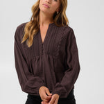 KAgalina Blouse - Fudge-Blouses- Hometown Style HTS, women's in store and online boutique located in Ingersoll, Ontario