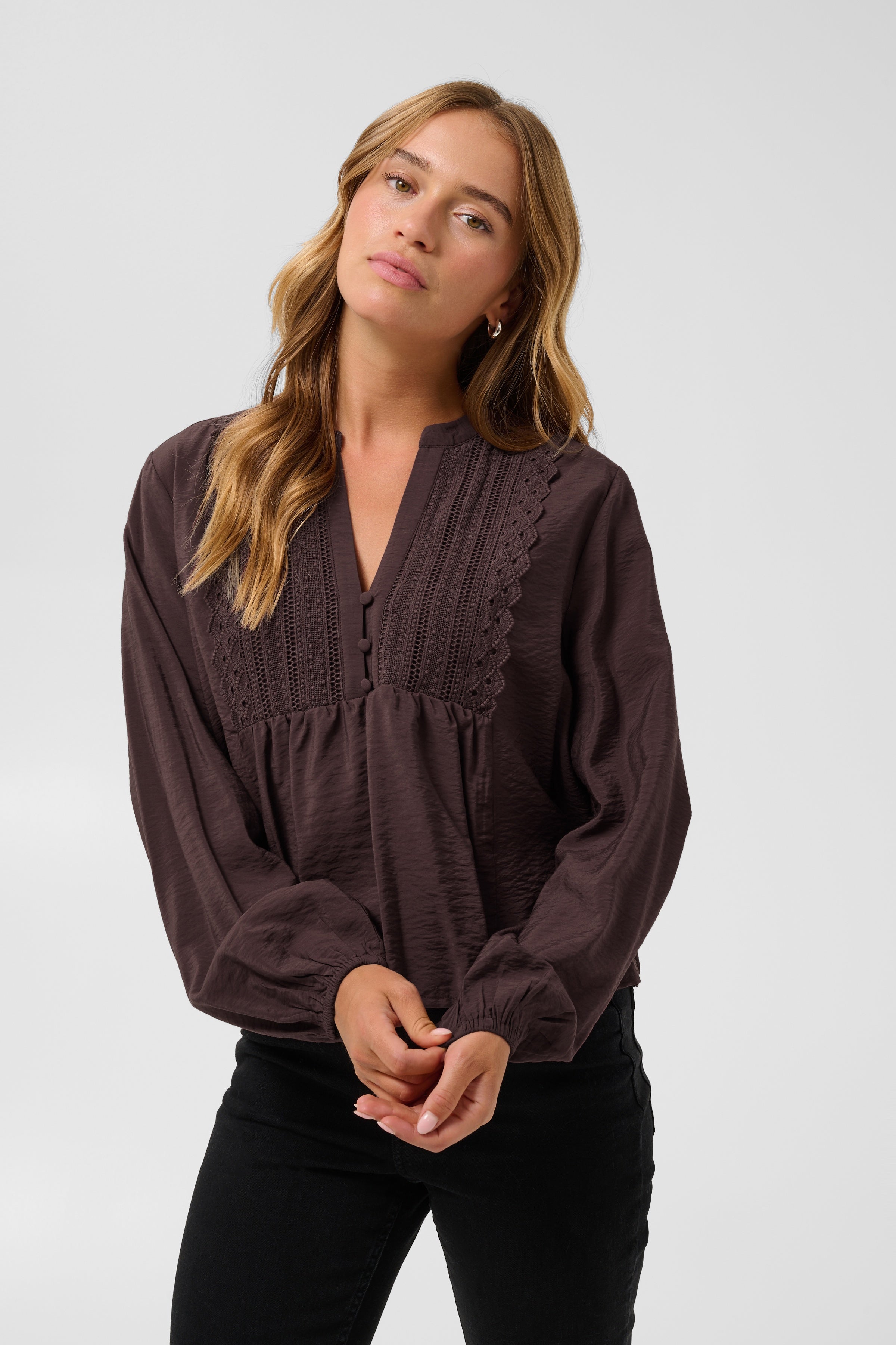 KAgalina Blouse - Fudge-Blouses- Hometown Style HTS, women's in store and online boutique located in Ingersoll, Ontario
