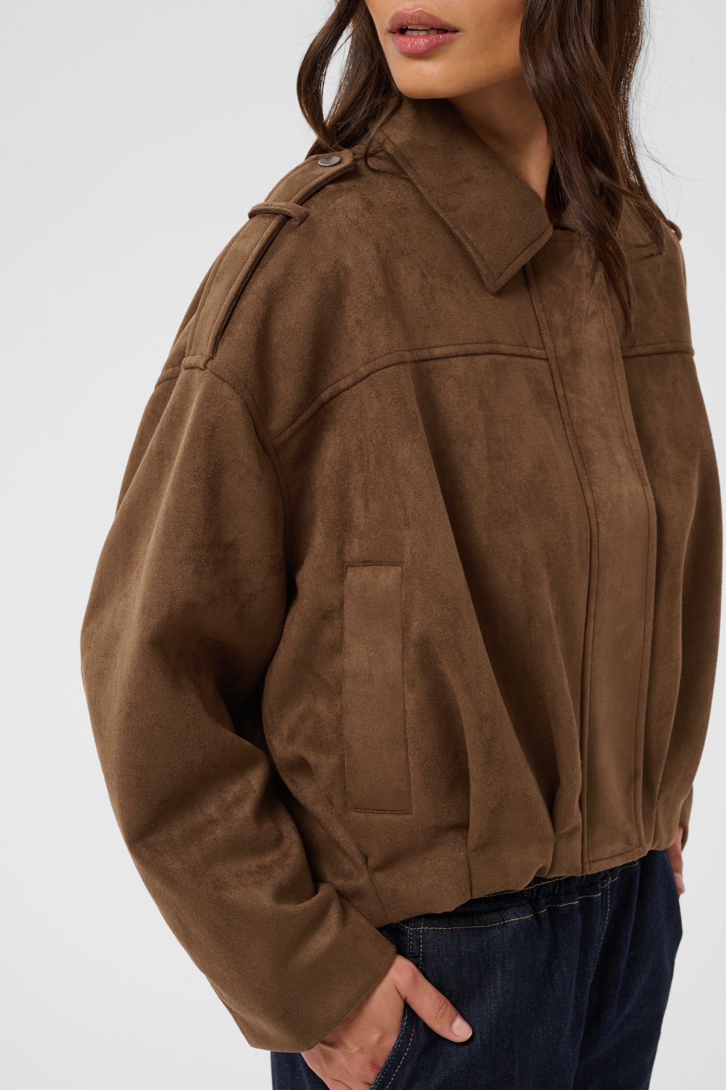 KAgalilea suedette Jacket - Carafe-Coat & Jackets- Hometown Style HTS, women's in store and online boutique located in Ingersoll, Ontario