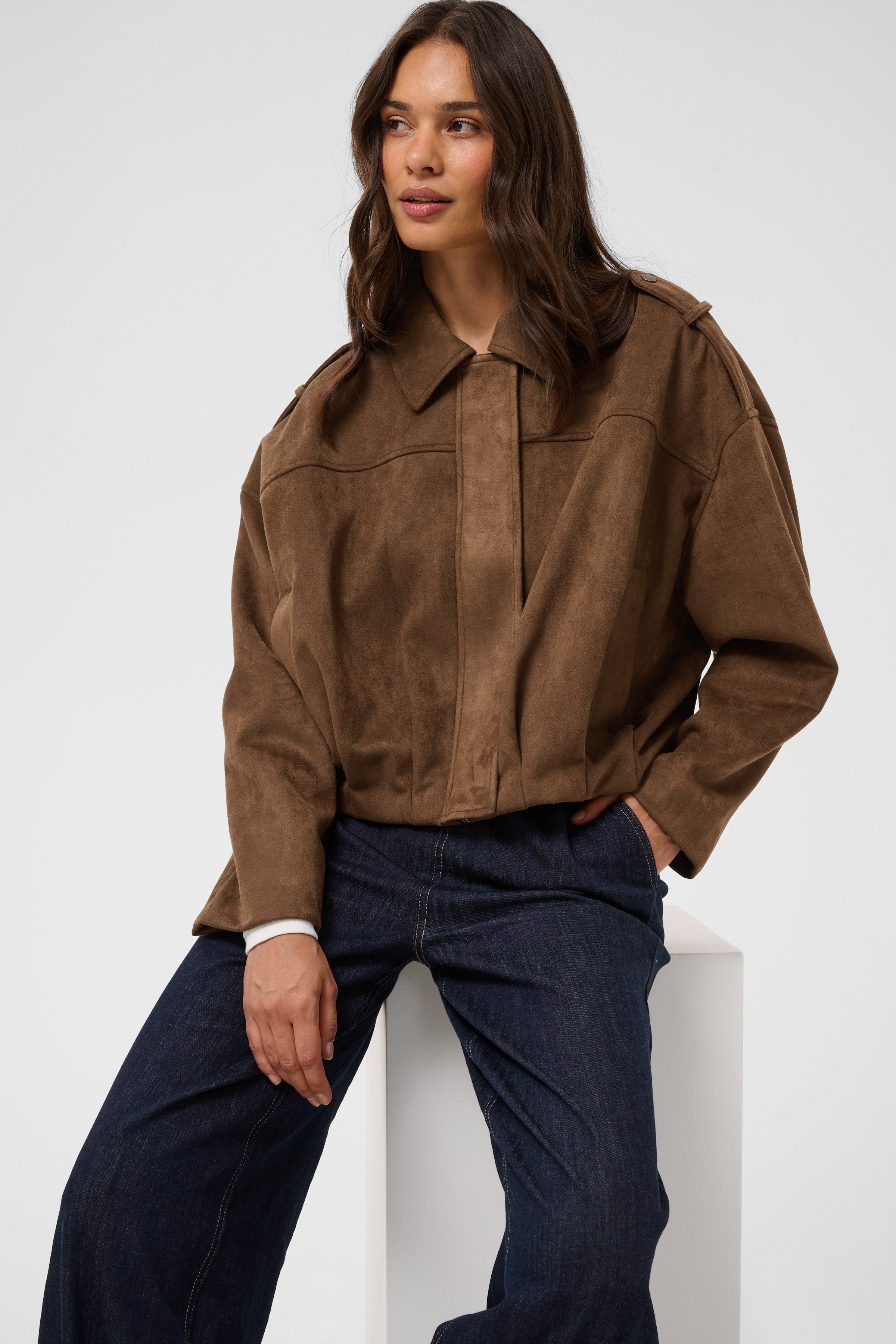 KAgalilea suedette Jacket - Carafe-Coat & Jackets- Hometown Style HTS, women's in store and online boutique located in Ingersoll, Ontario
