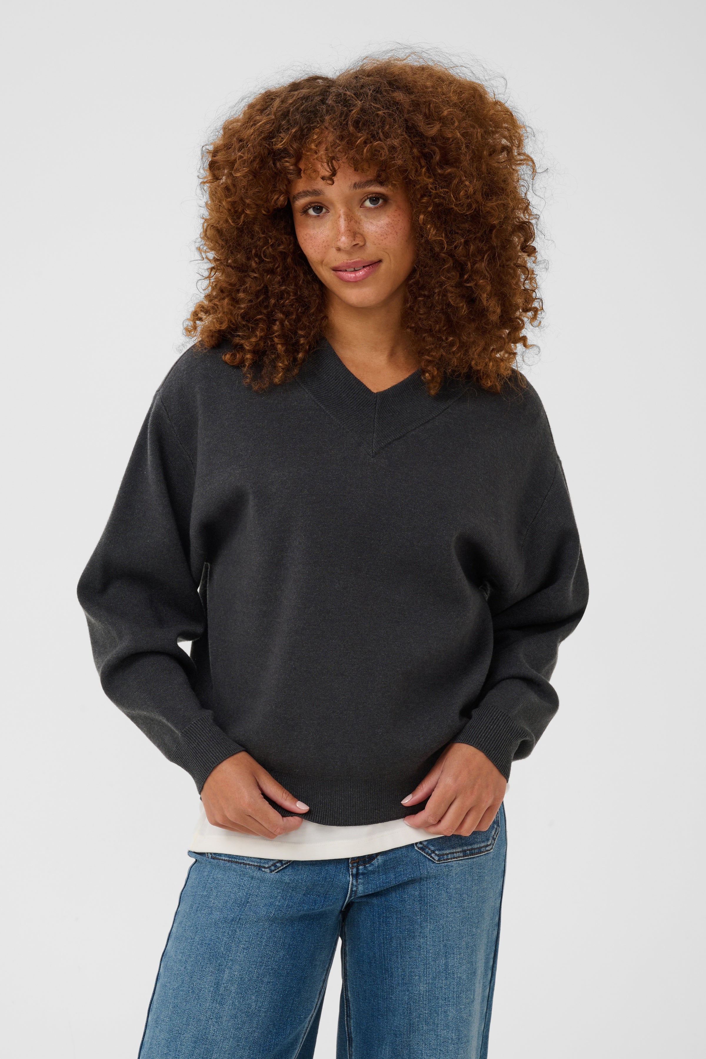 KAloana Knit Pullover - Dark Grey-Sweaters and Cardigans- Hometown Style HTS, women's in store and online boutique located in Ingersoll, Ontario