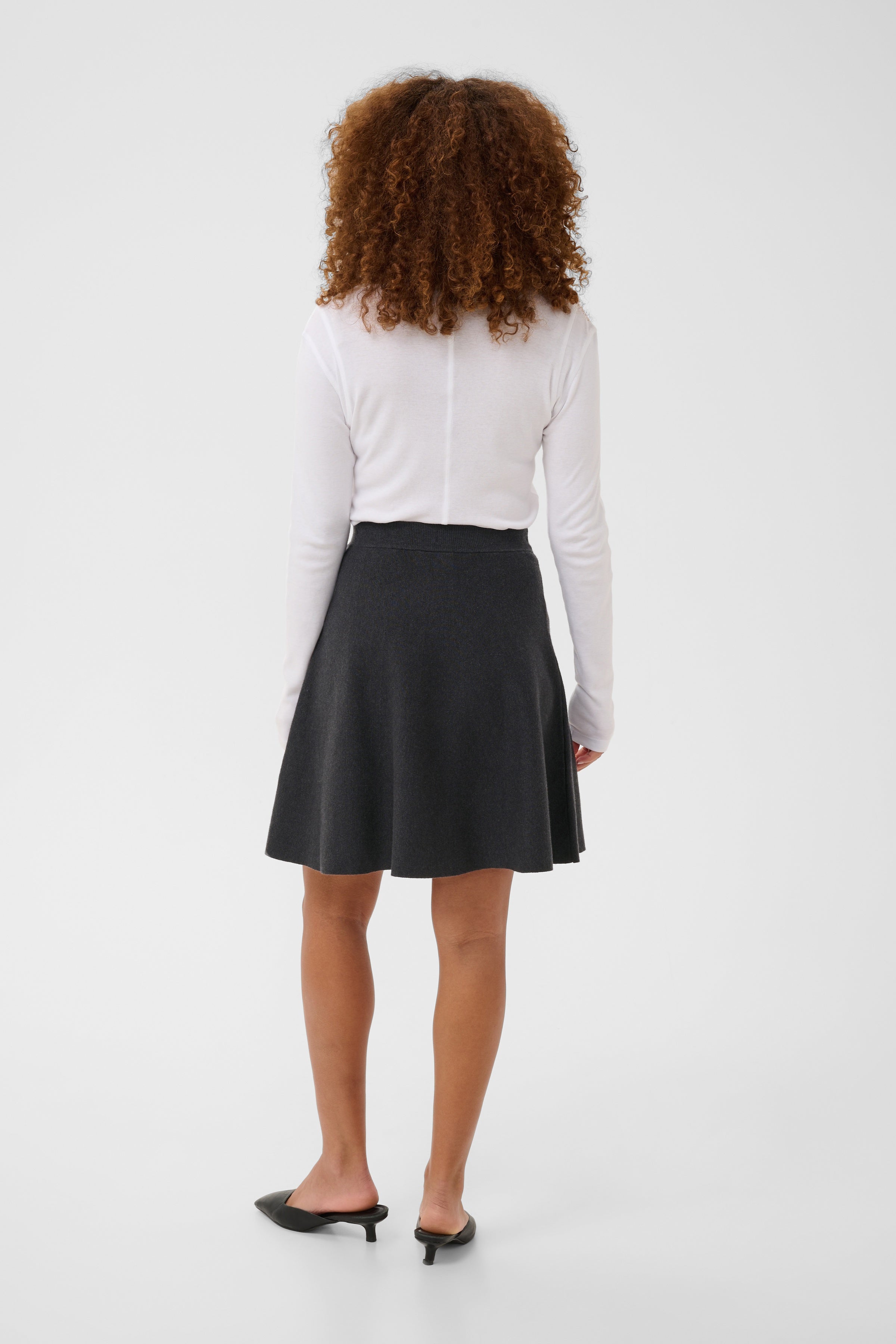 KAloana Knit Skirt - Dark Grey-Bottoms- Hometown Style HTS, women's in store and online boutique located in Ingersoll, Ontario