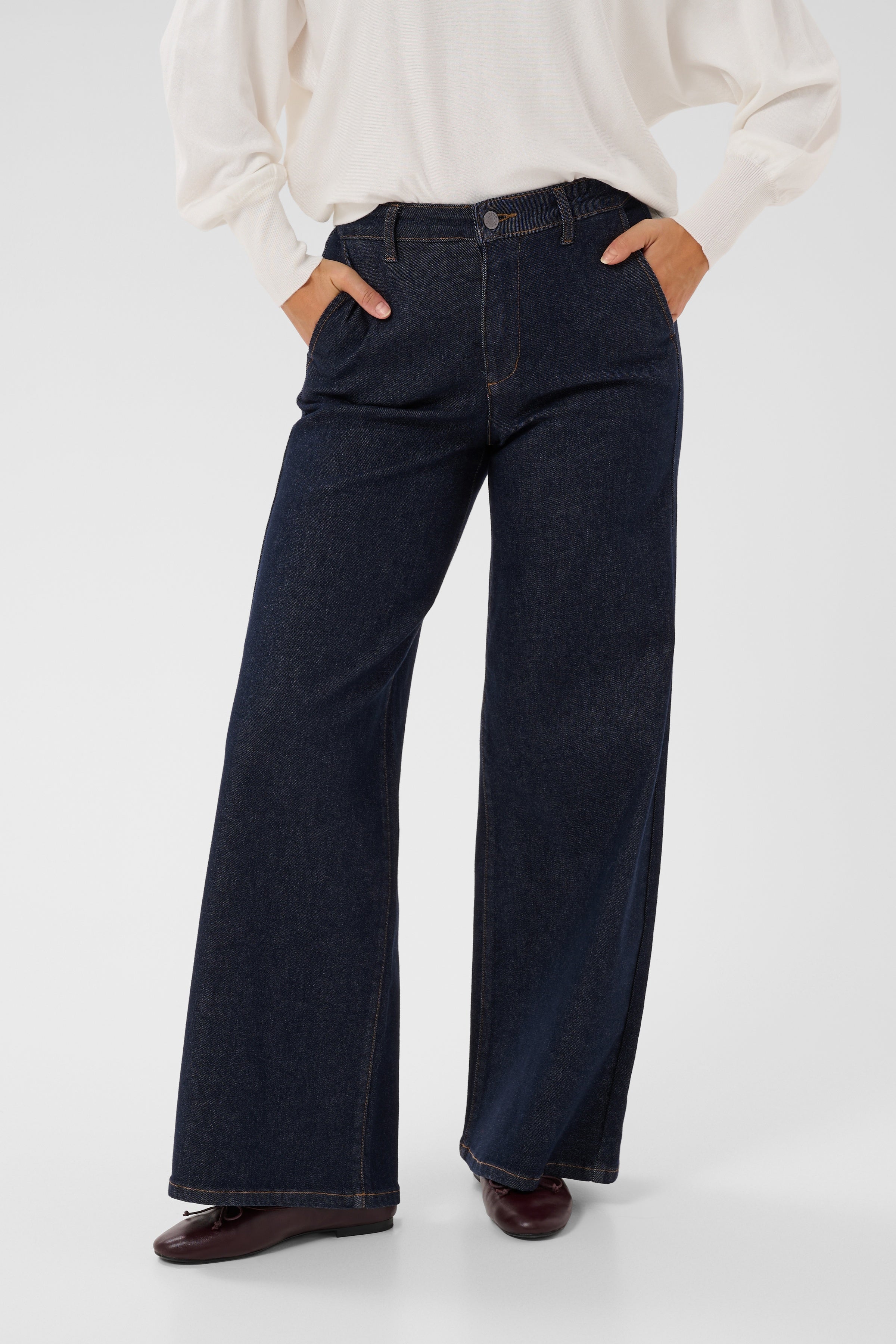 Hally Wide Jeans - Dark Wash-Denim- Hometown Style HTS, women's in store and online boutique located in Ingersoll, Ontario