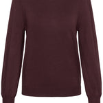 KALizza Round Neck Pullover Buttons - Fudge-Casual Tops- Hometown Style HTS, women's in store and online boutique located in Ingersoll, Ontario