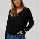 KALizza Mai Pullover - Deep Black-Casual Tops- Hometown Style HTS, women's in store and online boutique located in Ingersoll, Ontario