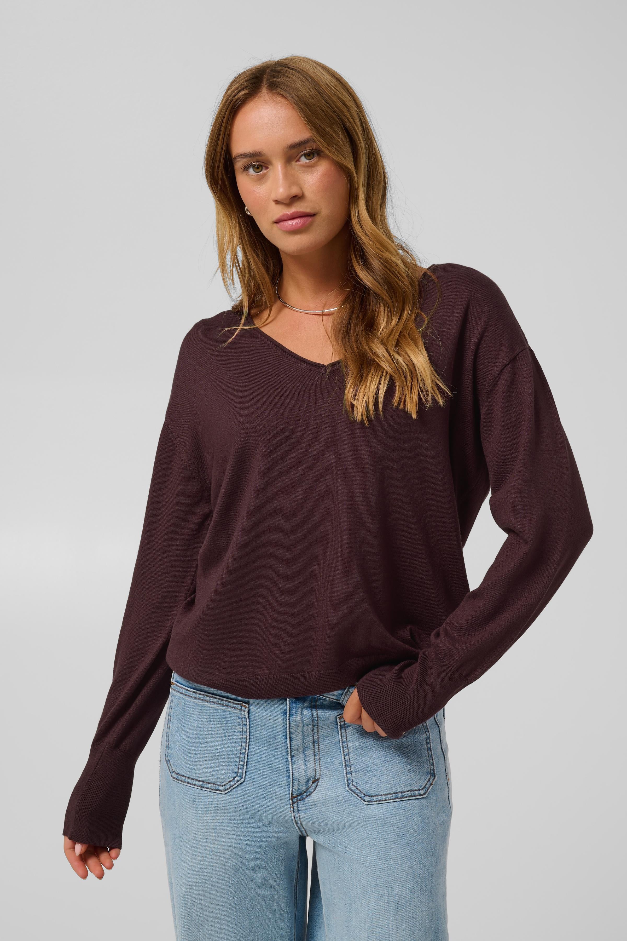 KALizza Mai Pullover - Fudge-Casual Tops- Hometown Style HTS, women's in store and online boutique located in Ingersoll, Ontario