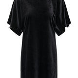 Kelly Wing SL Dress - Black-Special Occasion Dresses- Hometown Style HTS, women's in store and online boutique located in Ingersoll, Ontario