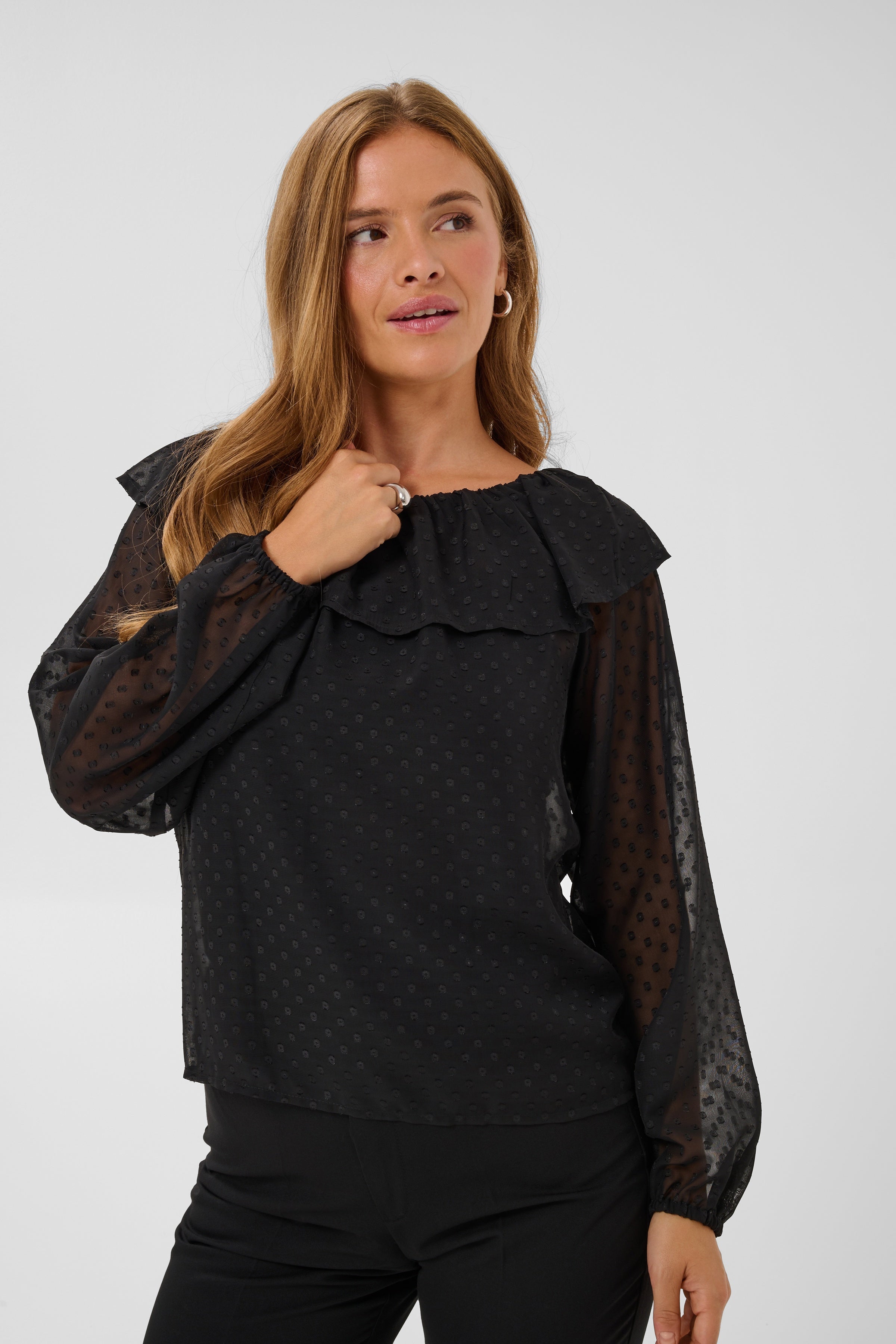 Reema Blouse - Black-Blouses- Hometown Style HTS, women's in store and online boutique located in Ingersoll, Ontario