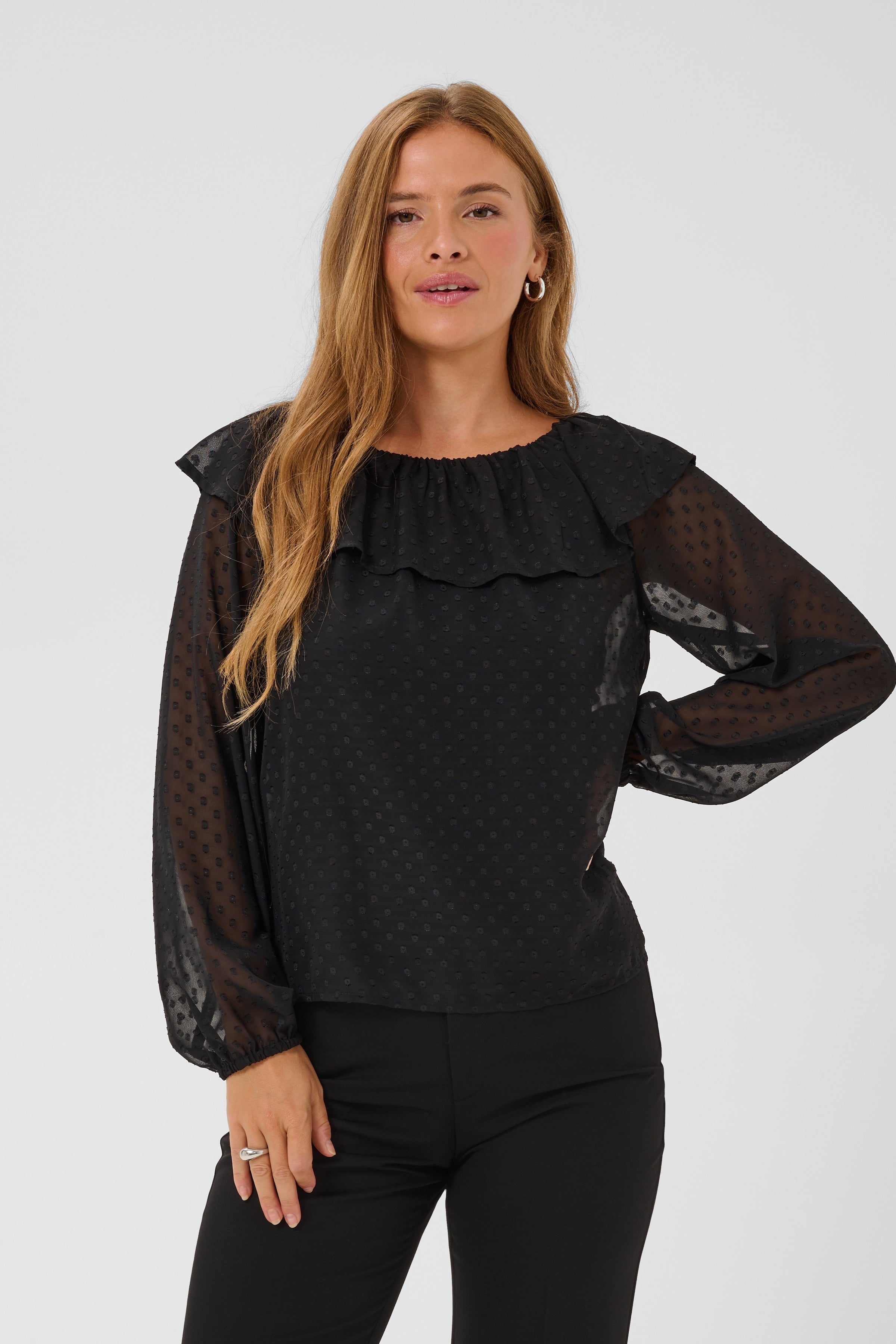 Reema Blouse - Black-Blouses- Hometown Style HTS, women's in store and online boutique located in Ingersoll, Ontario