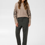 KAerin Embroidery Pullover - Desert Taupe-Sweaters and Cardigans- Hometown Style HTS, women's in store and online boutique located in Ingersoll, Ontario