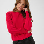 Lizza Batwing Pullover - Crimson-Casual Tops- Hometown Style HTS, women's in store and online boutique located in Ingersoll, Ontario