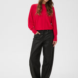 Lizza Batwing Pullover - Crimson-Casual Tops- Hometown Style HTS, women's in store and online boutique located in Ingersoll, Ontario