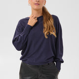 Lizza Batwing Pullover - Graphite-Casual Tops- Hometown Style HTS, women's in store and online boutique located in Ingersoll, Ontario