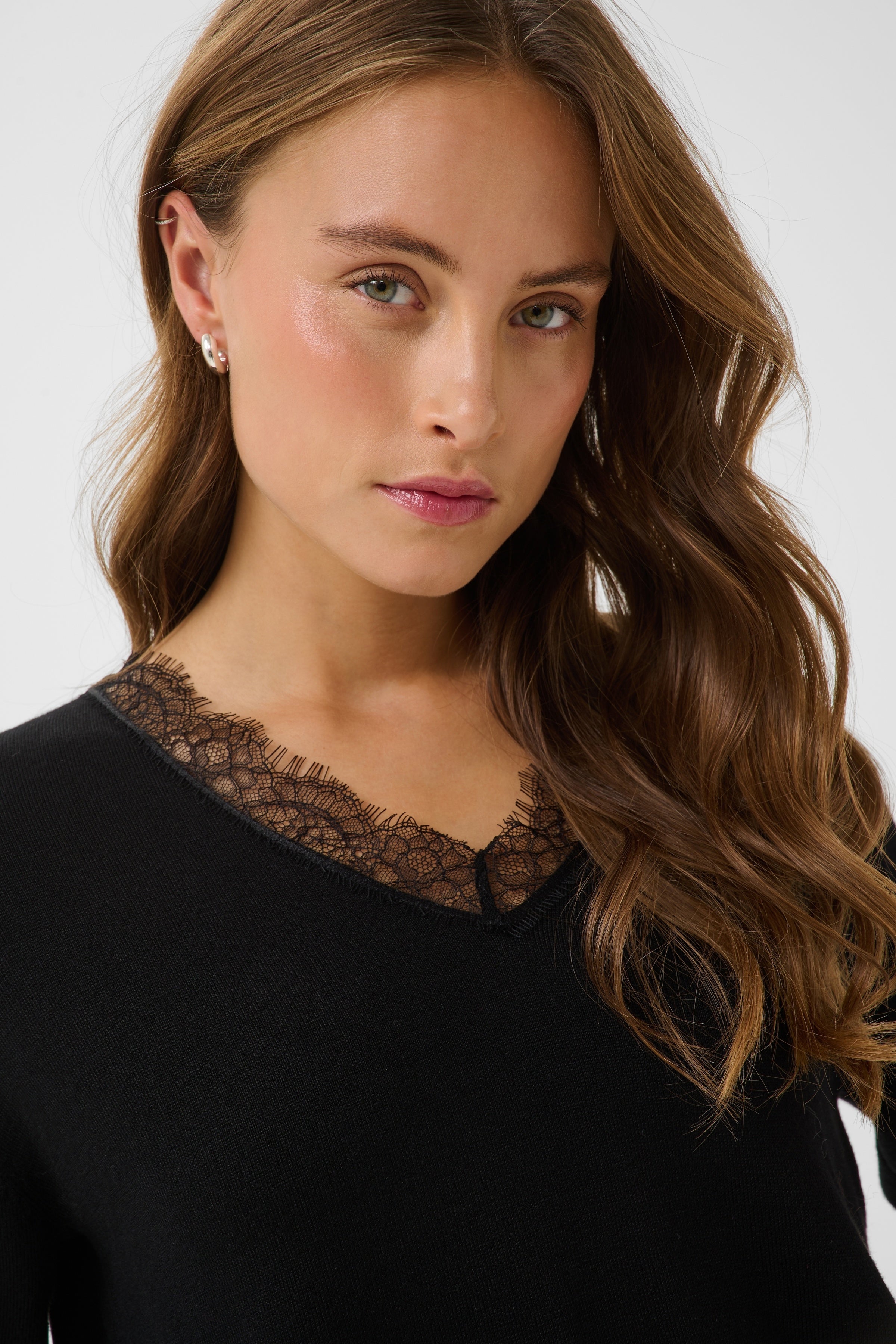 Lizza Lace Pullover - Black-Casual Tops- Hometown Style HTS, women's in store and online boutique located in Ingersoll, Ontario