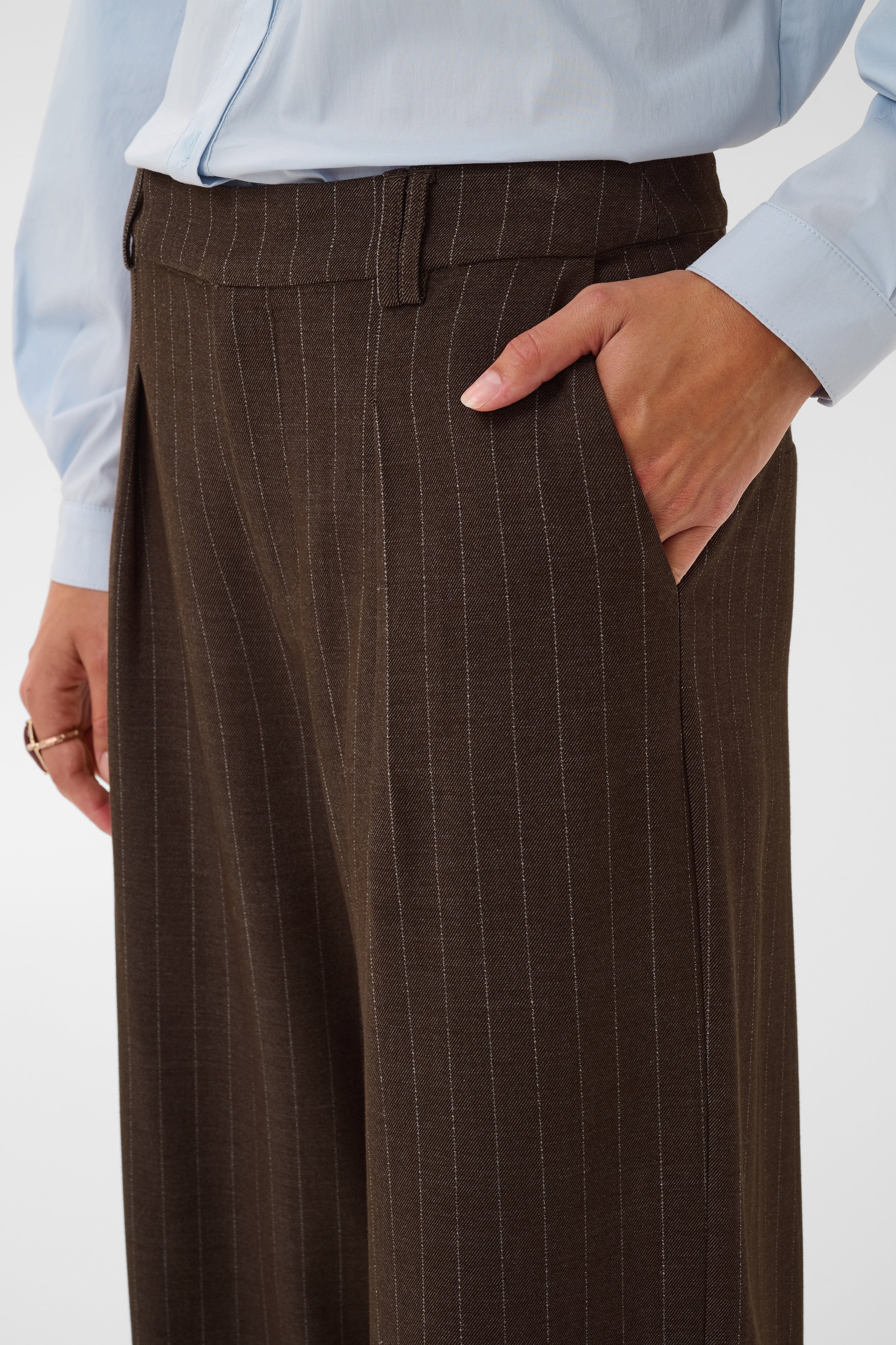 CRTingle Pant - Java Pinstripe-Bottoms- Hometown Style HTS, women's in store and online boutique located in Ingersoll, Ontario