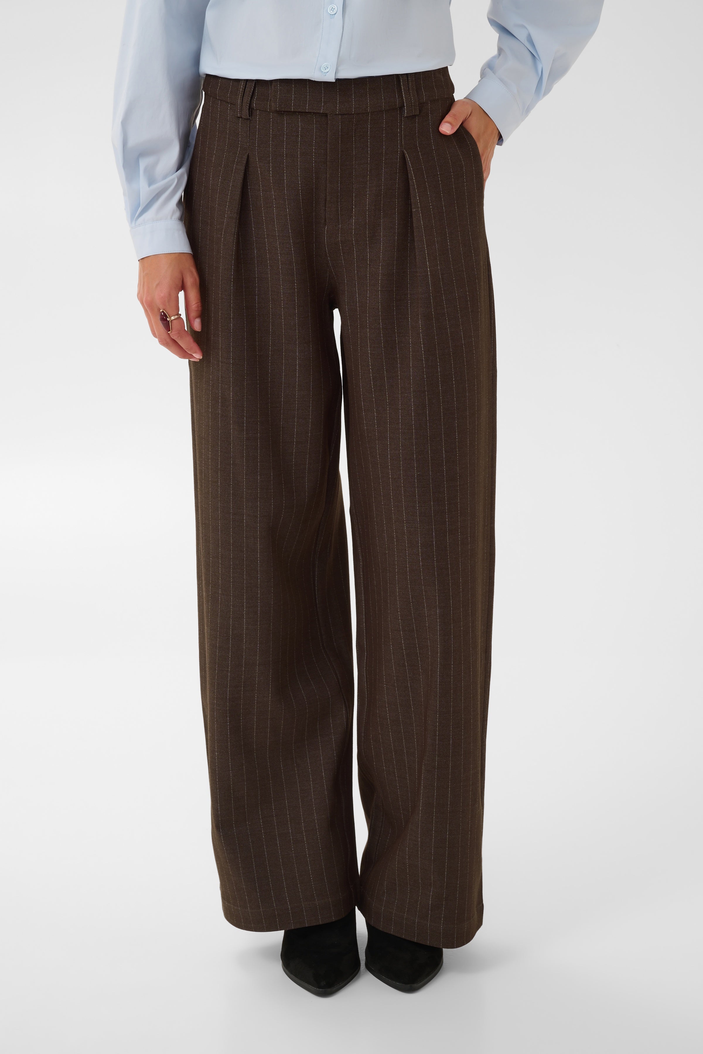 CRTingle Pant - Java Pinstripe-Bottoms- Hometown Style HTS, women's in store and online boutique located in Ingersoll, Ontario