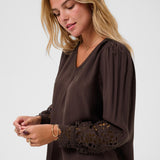 CRTina Blouse - Java-Blouses- Hometown Style HTS, women's in store and online boutique located in Ingersoll, Ontario