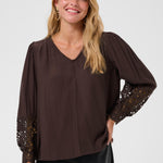 CRTina Blouse - Java-Blouses- Hometown Style HTS, women's in store and online boutique located in Ingersoll, Ontario
