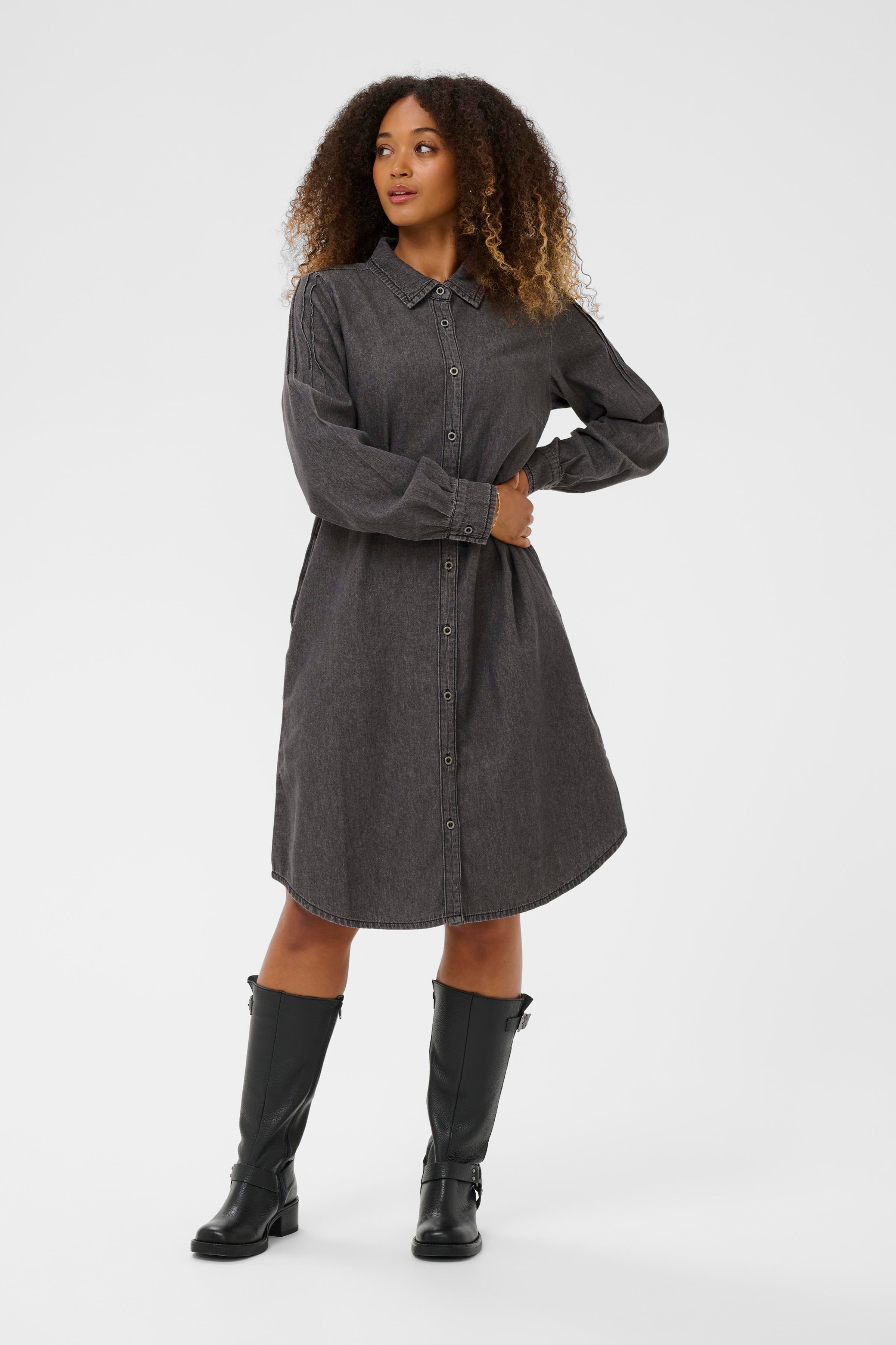CRFiole Denim Dress-Casual Dresses- Hometown Style HTS, women's in store and online boutique located in Ingersoll, Ontario