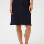 CRDenaya Denim Skirt - Dark Blue-skirt- Hometown Style HTS, women's in store and online boutique located in Ingersoll, Ontario