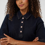 Crdenaya Denim Dress-Casual Dresses- Hometown Style HTS, women's in store and online boutique located in Ingersoll, Ontario