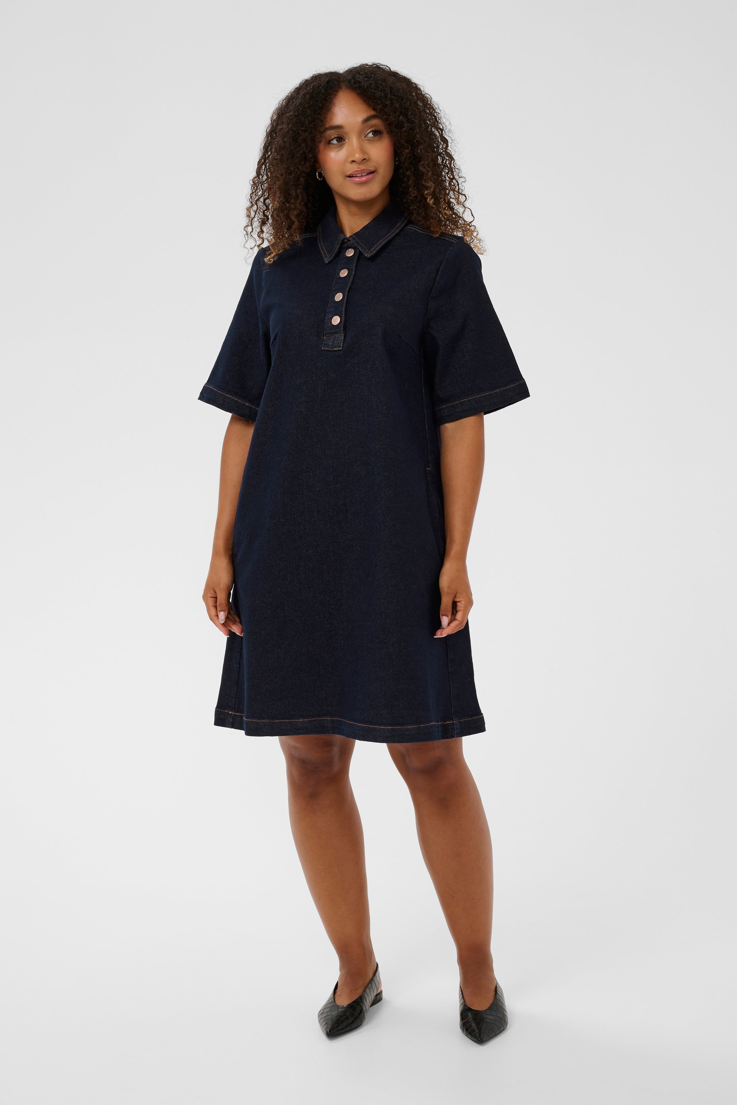 Crdenaya Denim Dress-Casual Dresses- Hometown Style HTS, women's in store and online boutique located in Ingersoll, Ontario