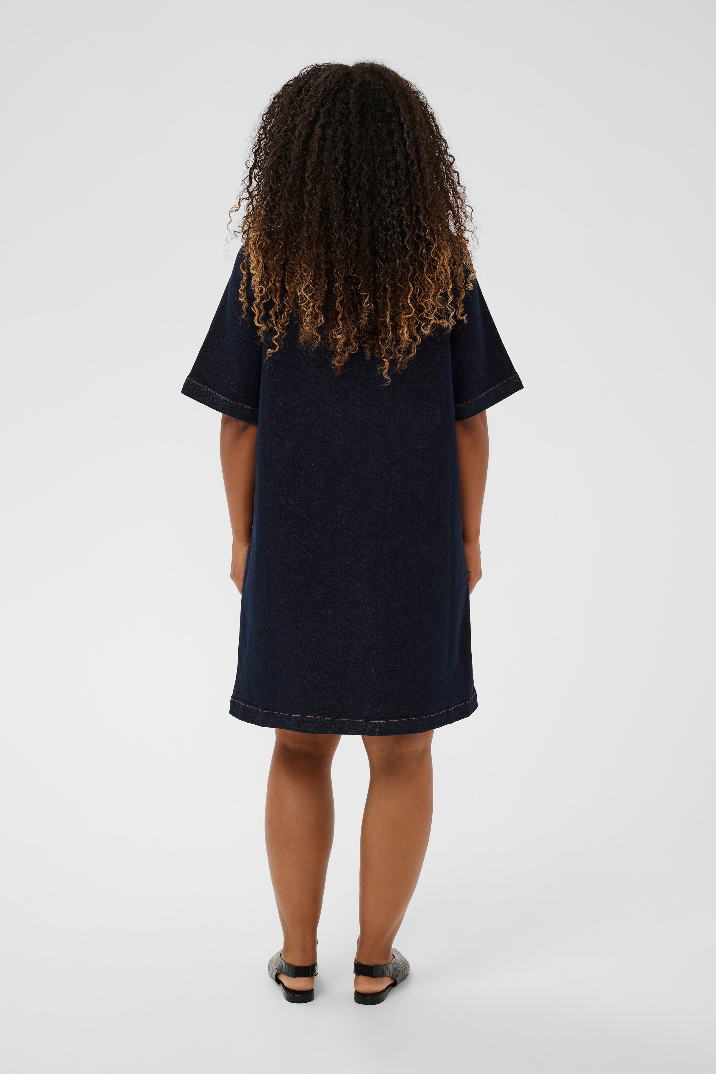Crdenaya Denim Dress-Casual Dresses- Hometown Style HTS, women's in store and online boutique located in Ingersoll, Ontario