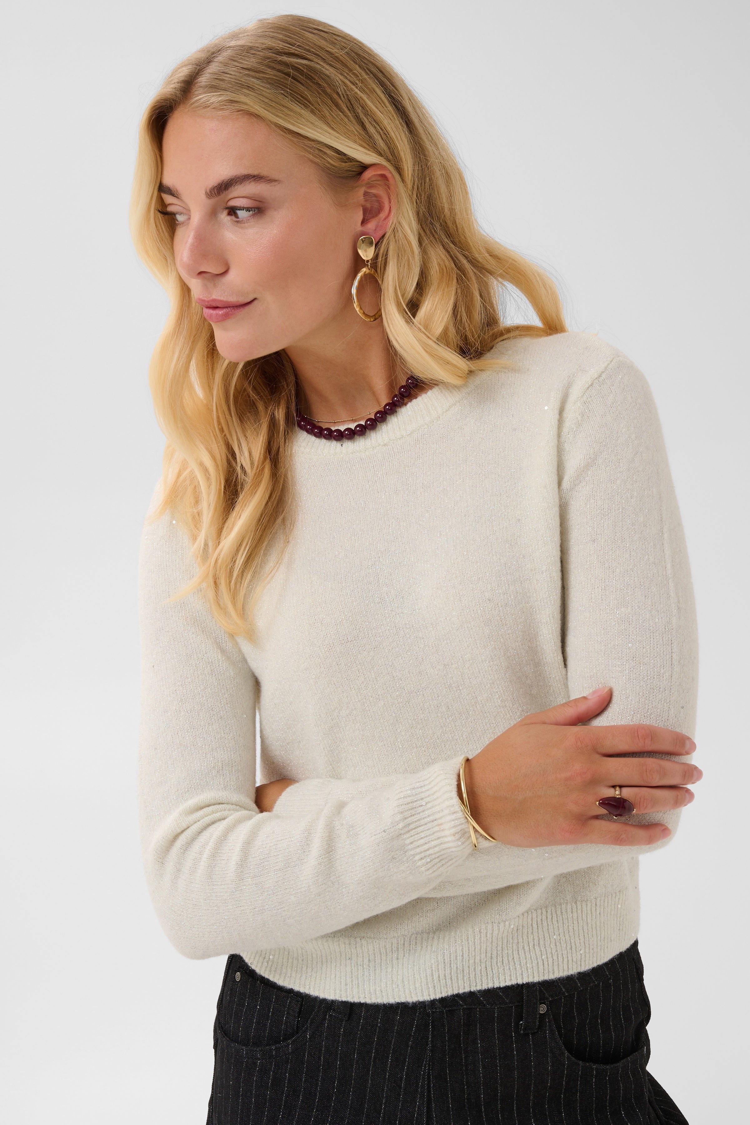 CRJolli Knit Pullover - Whisper White-Sweaters and Cardigans- Hometown Style HTS, women's in store and online boutique located in Ingersoll, Ontario