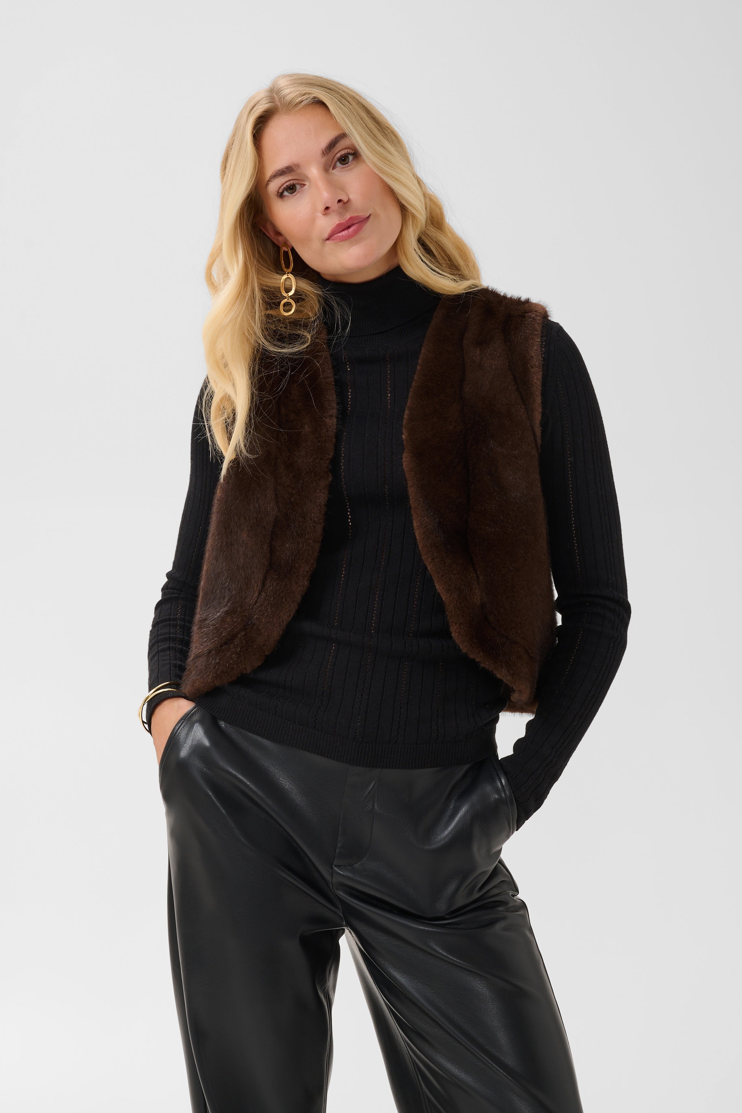 Jumi Waistcoat- Java-Casual Tops- Hometown Style HTS, women's in store and online boutique located in Ingersoll, Ontario