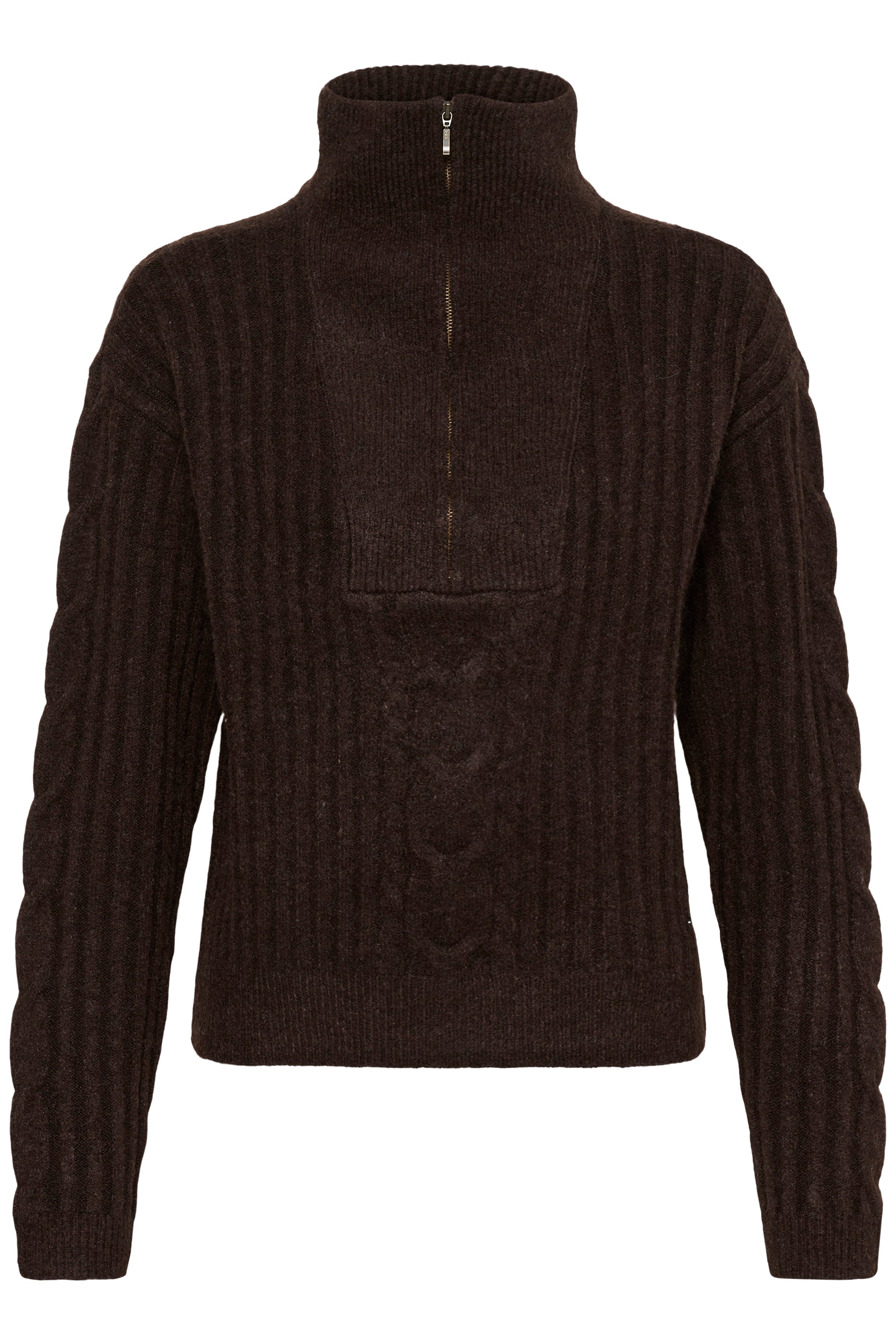 CRSiffe Zipper Pullover - Java-Sweaters and Cardigans- Hometown Style HTS, women's in store and online boutique located in Ingersoll, Ontario