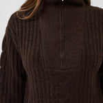 CRSiffe Zipper Pullover - Java-Sweaters and Cardigans- Hometown Style HTS, women's in store and online boutique located in Ingersoll, Ontario