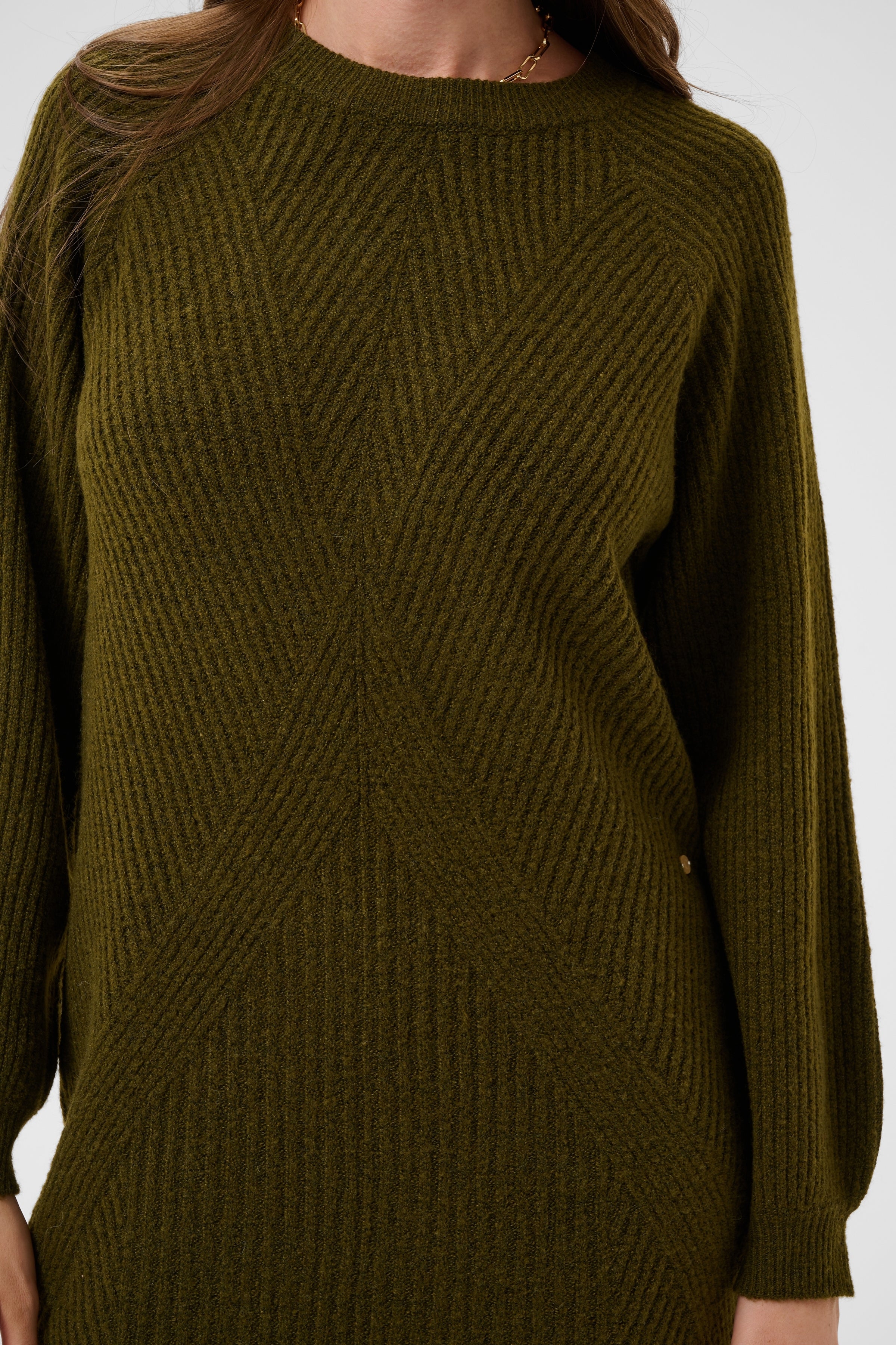 CRNanette Knit Dress - Military Olive-Casual Dresses- Hometown Style HTS, women's in store and online boutique located in Ingersoll, Ontario