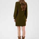 CRNanette Knit Dress - Military Olive-Casual Dresses- Hometown Style HTS, women's in store and online boutique located in Ingersoll, Ontario