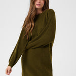 CRNanette Knit Dress - Military Olive-Casual Dresses- Hometown Style HTS, women's in store and online boutique located in Ingersoll, Ontario