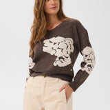 CRAlley Knit Pullover - Java-Sweaters and Cardigans- Hometown Style HTS, women's in store and online boutique located in Ingersoll, Ontario