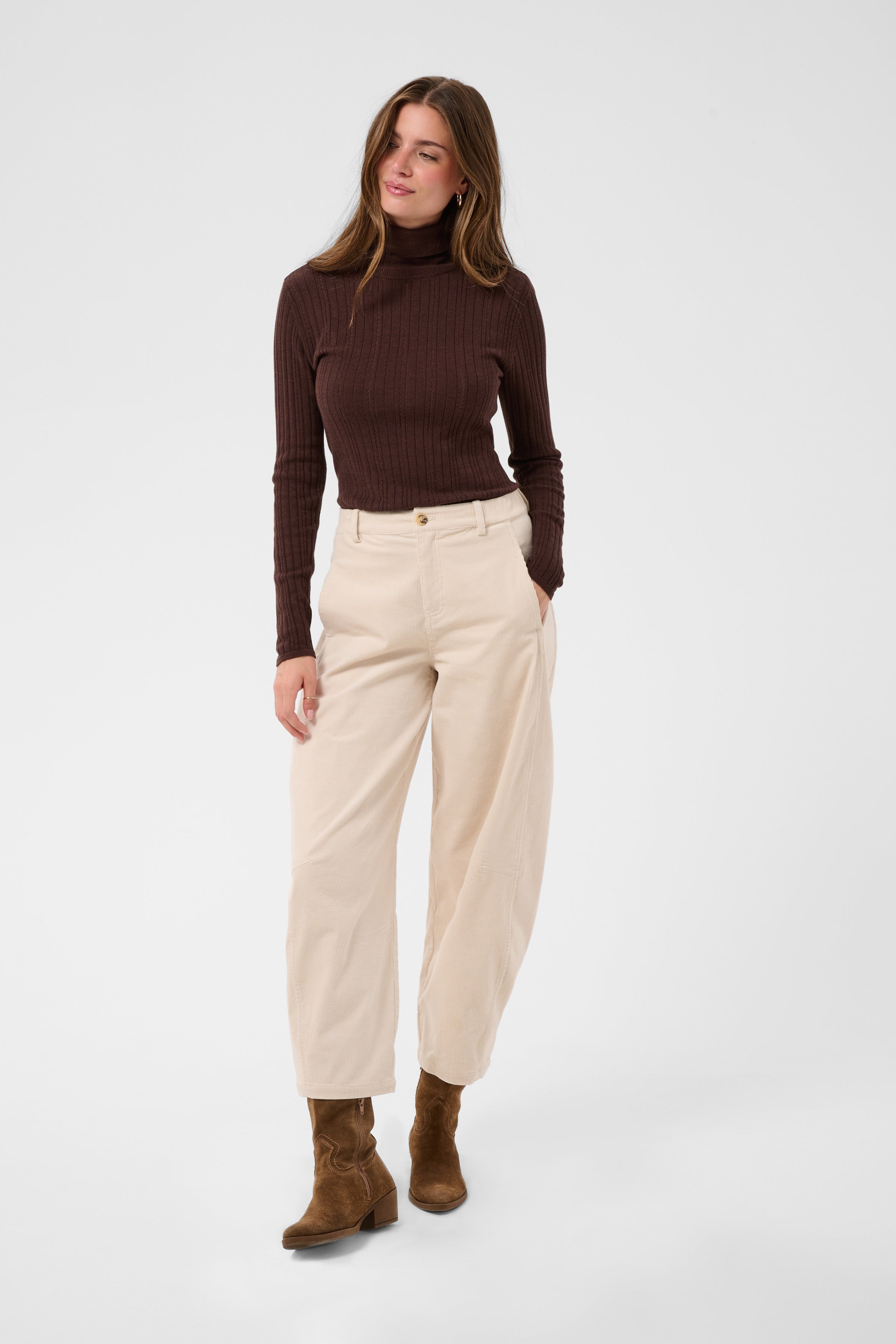 Ballie Barrel Pant - Off White-Bottoms- Hometown Style HTS, women's in store and online boutique located in Ingersoll, Ontario
