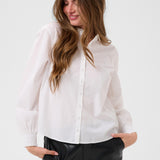 CRLinna Shirt - Snow White-Casual Tops- Hometown Style HTS, women's in store and online boutique located in Ingersoll, Ontario