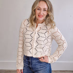 Rosalyn Sweater Cardigan - Crystal-Sweaters and Cardigans- Hometown Style HTS, women's in store and online boutique located in Ingersoll, Ontario