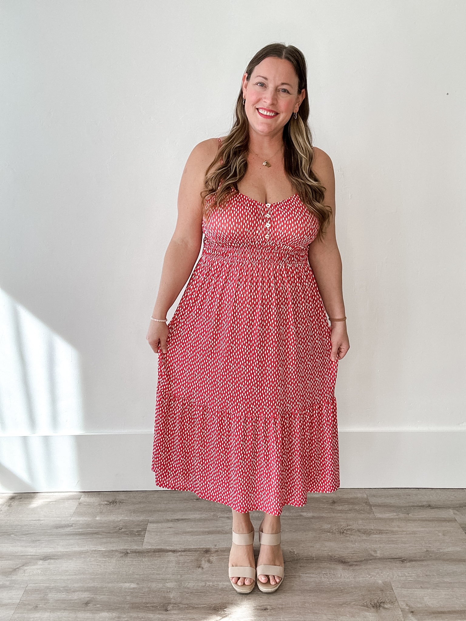 Milan - Red-Casual Dresses- Hometown Style HTS, women's in store and online boutique located in Ingersoll, Ontario