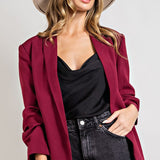 Blazer - Wine-blazer- Hometown Style HTS, women's in store and online boutique located in Ingersoll, Ontario