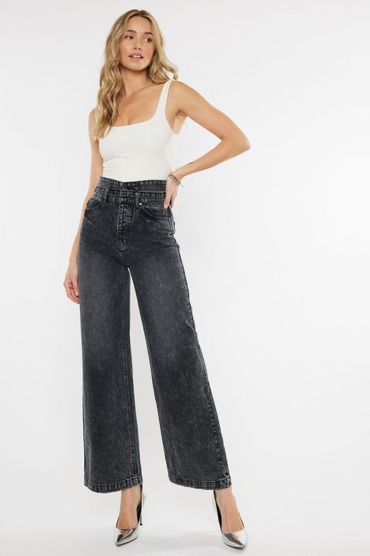 High Rise 90's Wide Pants-denim- Hometown Style HTS, women's in store and online boutique located in Ingersoll, Ontario