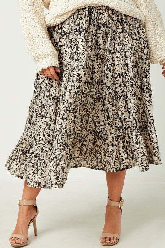 Botanical Print Midi Skirt - EX-skirt- Hometown Style HTS, women's in store and online boutique located in Ingersoll, Ontario