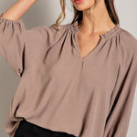 Puff Sleeve Blouse Top - Coco-blouse- Hometown Style HTS, women's in store and online boutique located in Ingersoll, Ontario