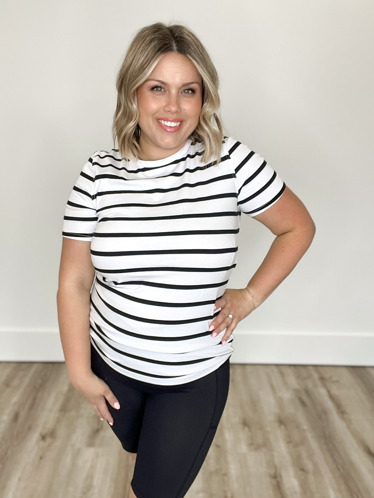 Ampersand - Lulu Striped Tee-T shirt- Hometown Style HTS, women's in store and online boutique located in Ingersoll, Ontario