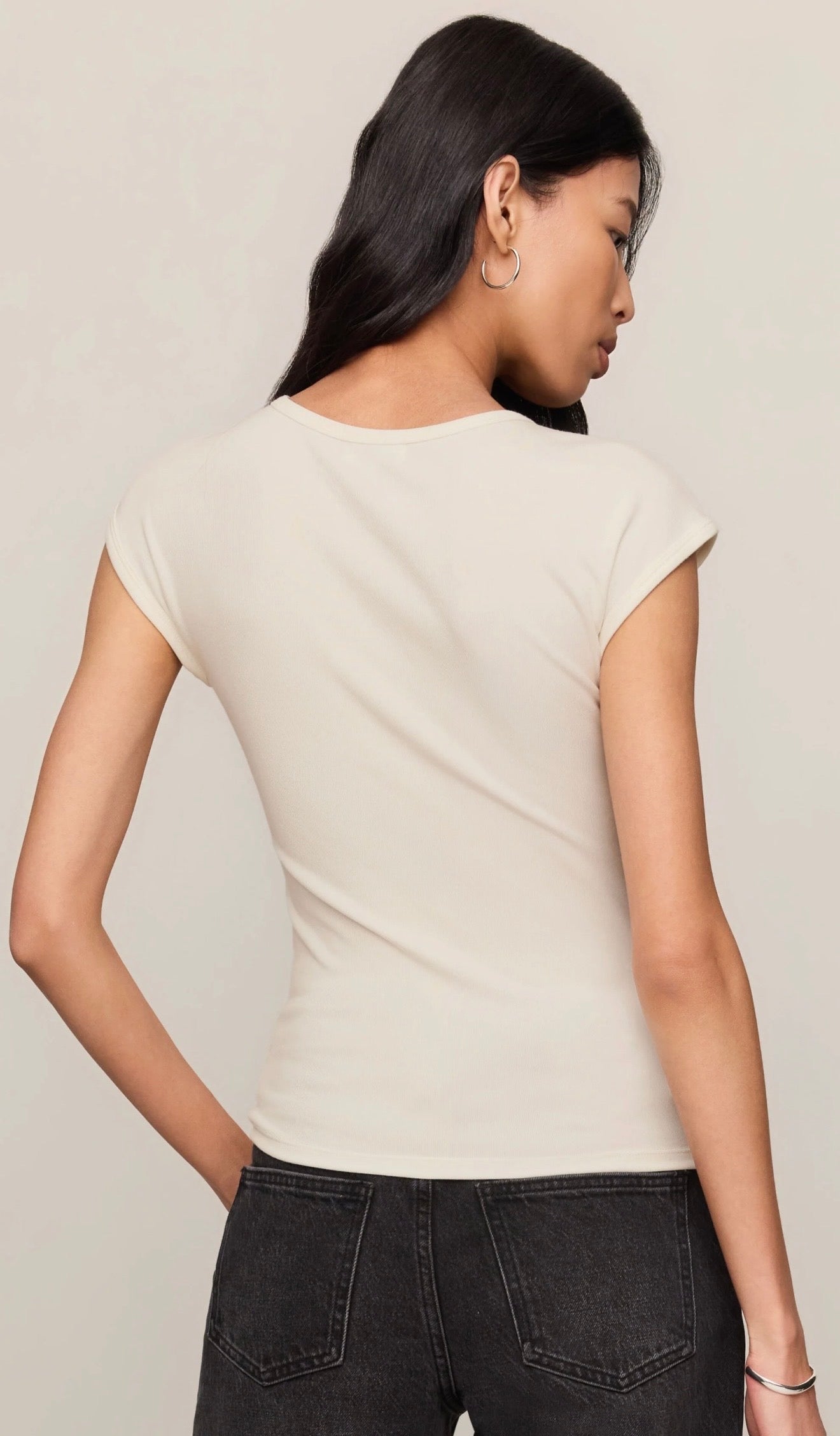 SOFT TRACE SECOND SKIN TOP - Cloud-Casual Tops- Hometown Style HTS, women's in store and online boutique located in Ingersoll, Ontario