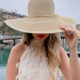 Natural Sun Straw Floppy Hat-Hat- Hometown Style HTS, women's in store and online boutique located in Ingersoll, Ontario