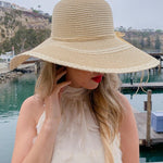Natural Sun Straw Floppy Hat-Hat- Hometown Style HTS, women's in store and online boutique located in Ingersoll, Ontario