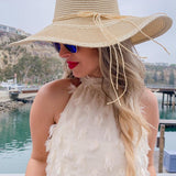 Natural Sun Straw Floppy Hat-Hat- Hometown Style HTS, women's in store and online boutique located in Ingersoll, Ontario