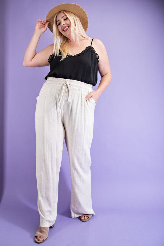 Linen Pants-Pants- Hometown Style HTS, women's in store and online boutique located in Ingersoll, Ontario